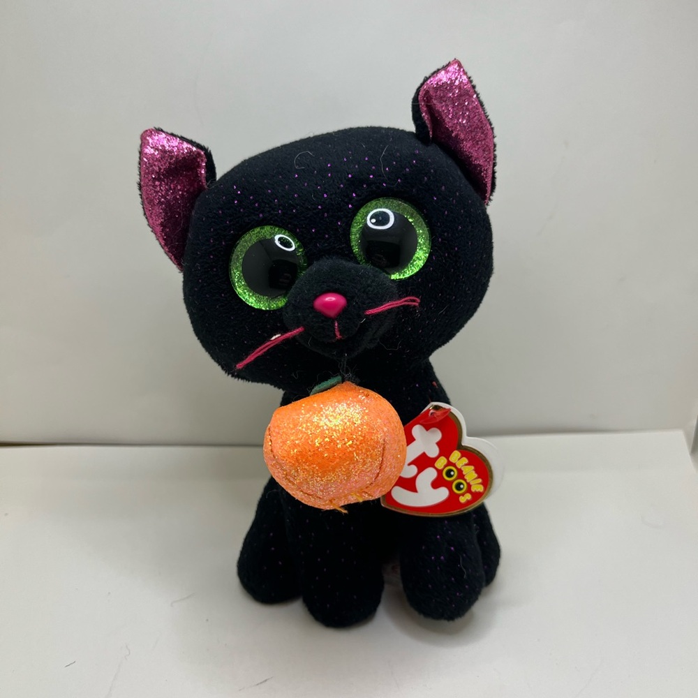 Ty Halloween Beanie Boos black cat plush BNWT Potion